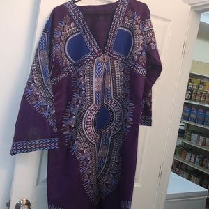 Dashiki Styled Purple Dress Authentic